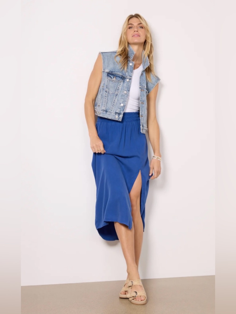 Cloth & Stone Alice Smocked Skirt